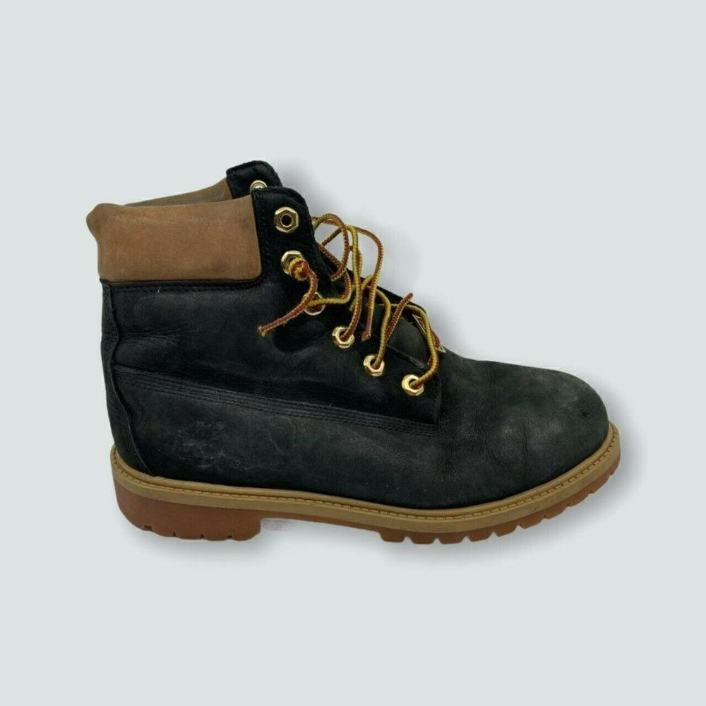 Timberland 6-Inch Premium Boots Mens Navy Blue Tan Good Waterproof Nubuck - Picture 12 of 14